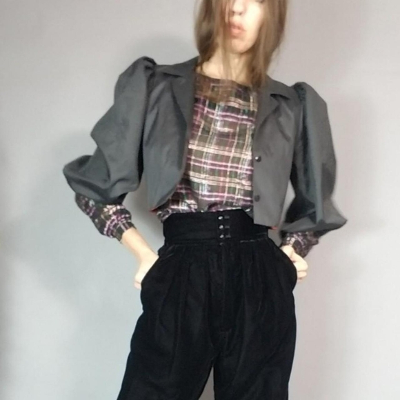 Vintage YSL Black Puff Sleeve Bolero Girls